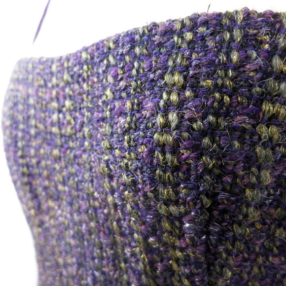 BEAUTIFUL Nanette Lepore "Timpani" Tweed Dress NWT Sz 10 Plum - Picture 4 of 16